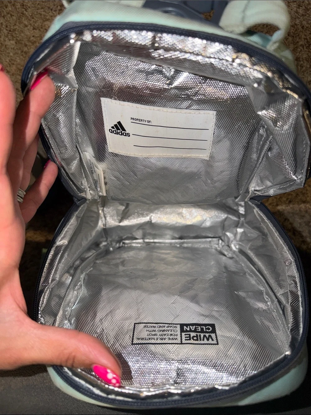 Adidas Originals Lunchbox Mini Backpack Mint Green Insulated Snack Pack Bag